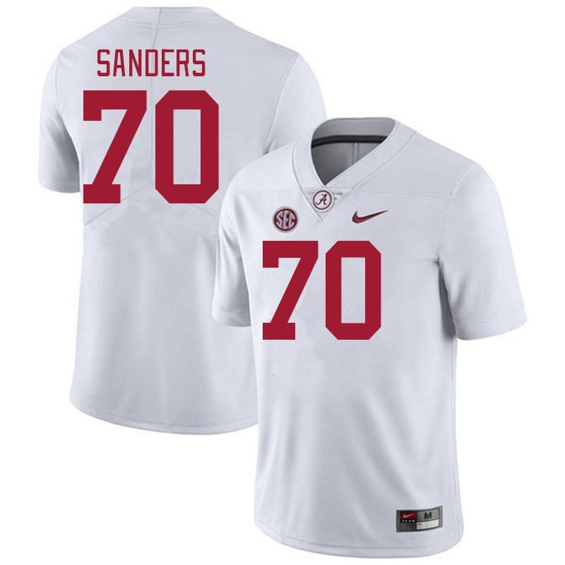 Men #70 William Sanders Alabama Crimson Tide College Football Jerseys Stitched-White